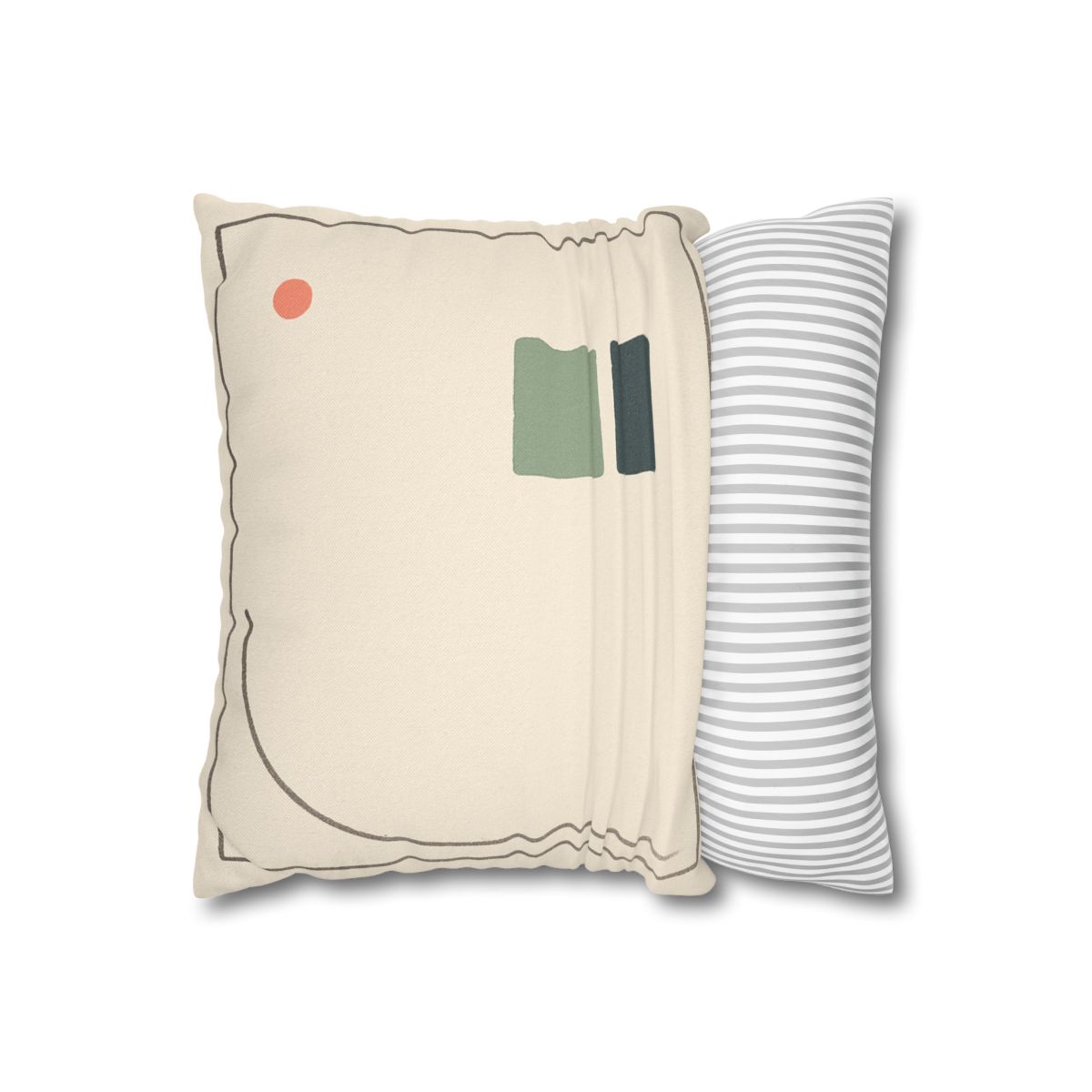 Open Frame With Sliding Arc designer print pillow cases