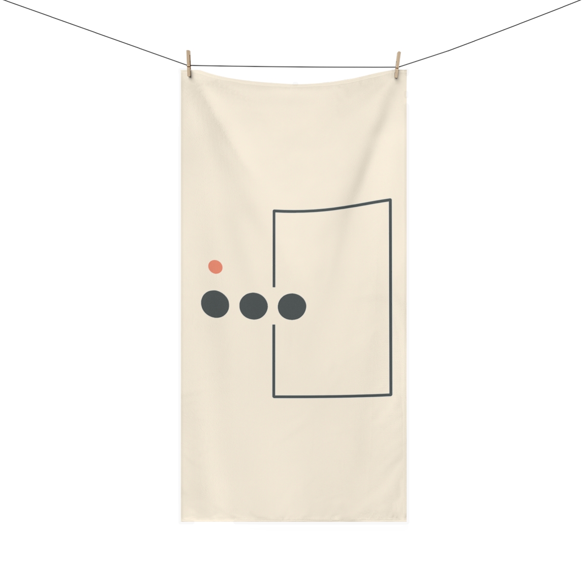 Open Frame With Sliding Dot Row trendy hand towels