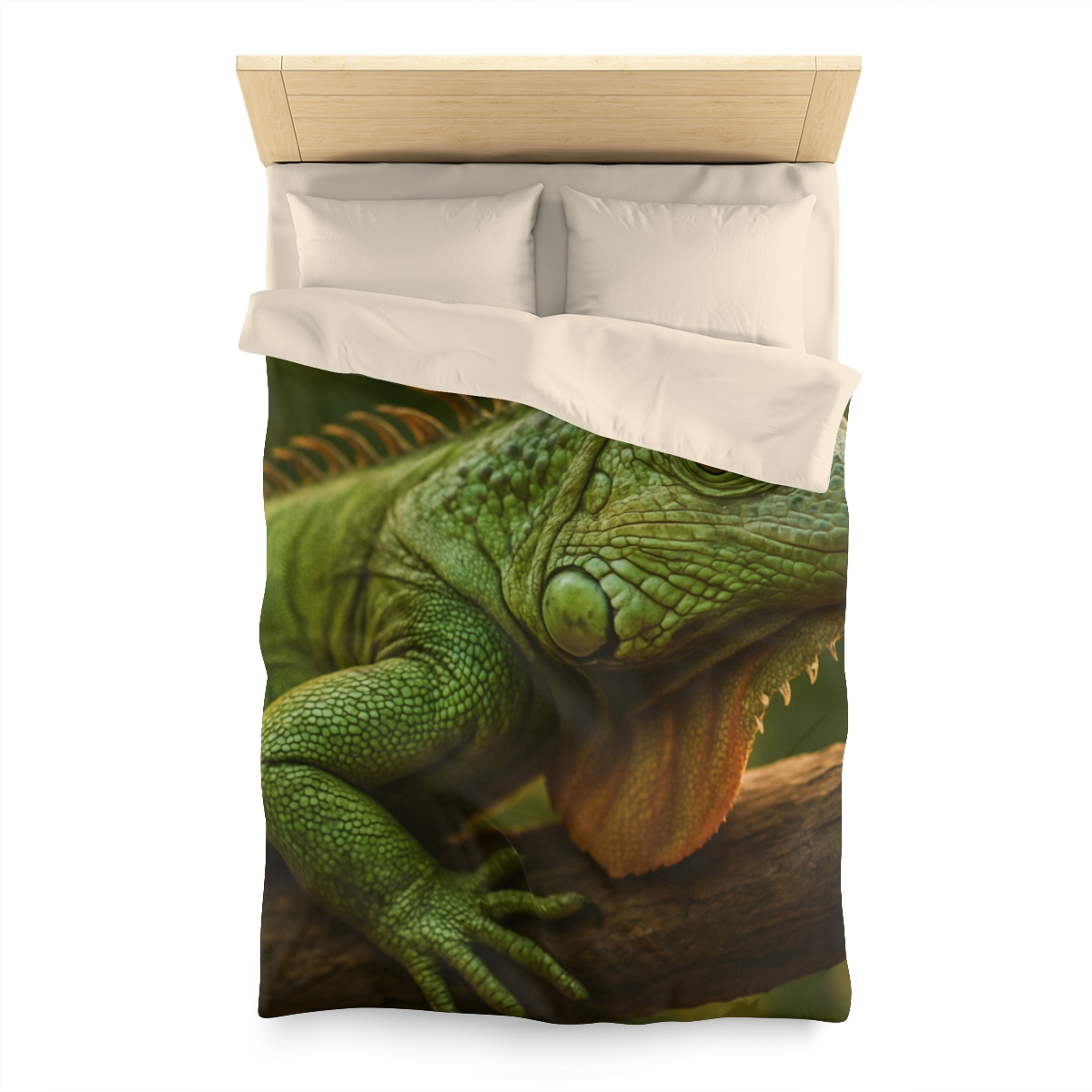 Orbit Glow Green Iguana custom duvets