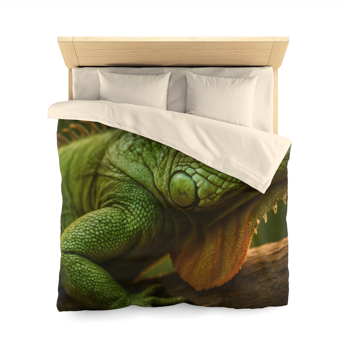 Orbit Glow Green Iguana custom duvets