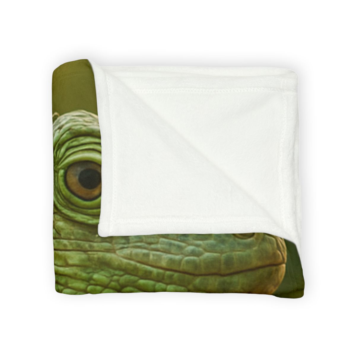 Orbit Glow Green Iguana soft fleece blankets