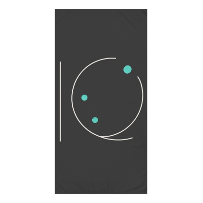 Orbit Node Balance designer printed towels