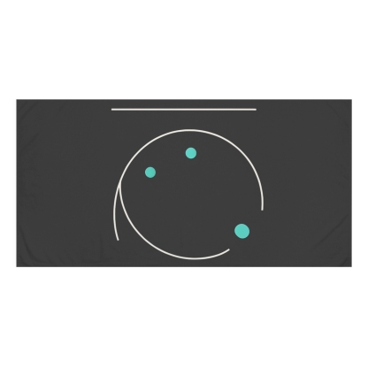 Orbit Node Balance designer printed towels