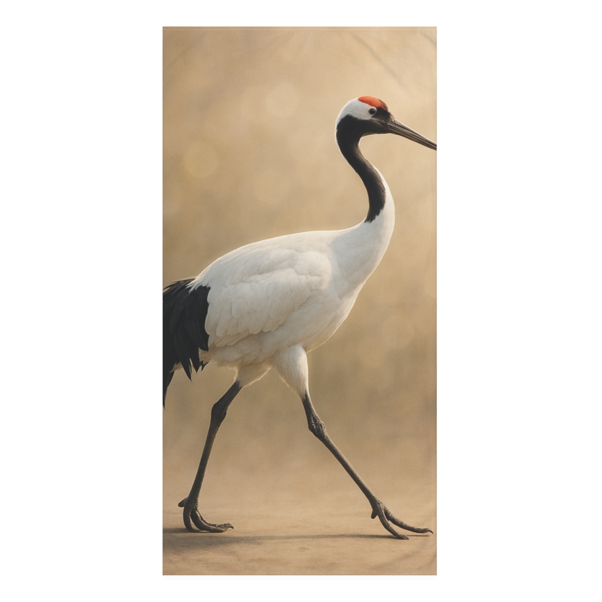 Orbit Poise Red Crowned Crane stylish beach towels