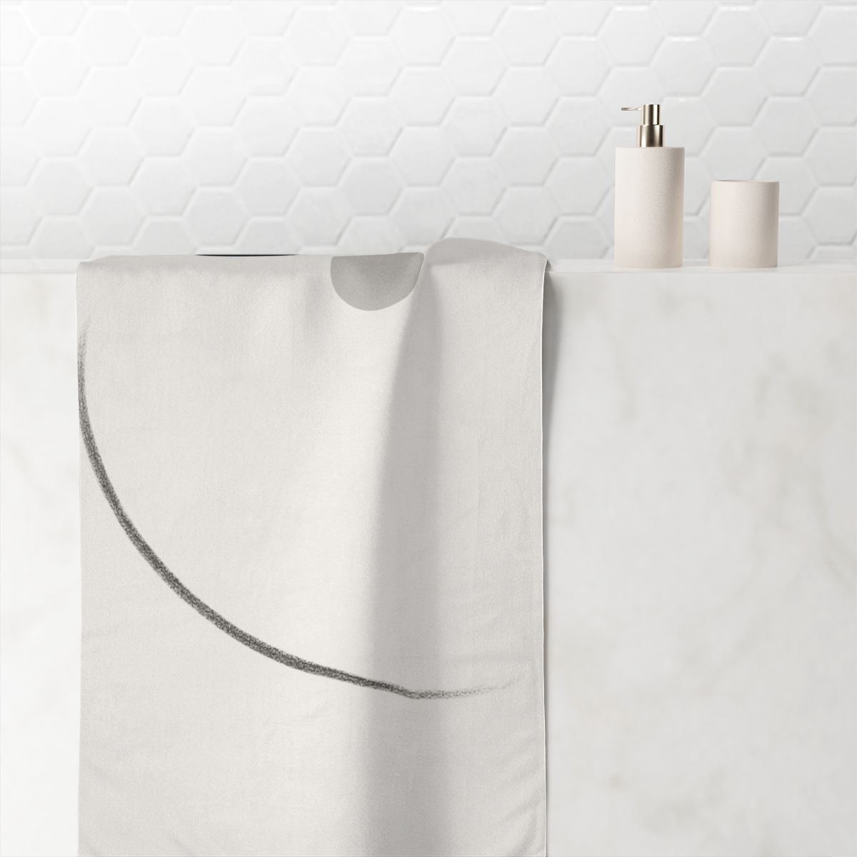 Orbital Arc And Twin Circles stylish beach towels