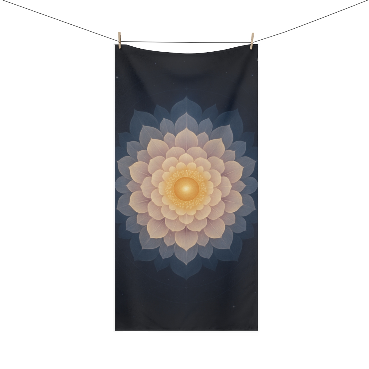 Orbital Blossom Mandala personalized bath towels