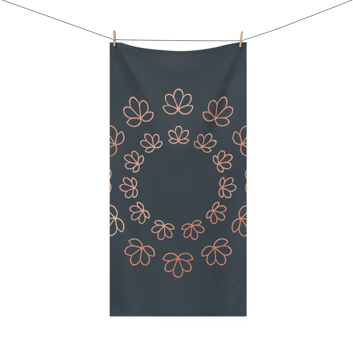 Orbital Blossom Rings soft cotton towels