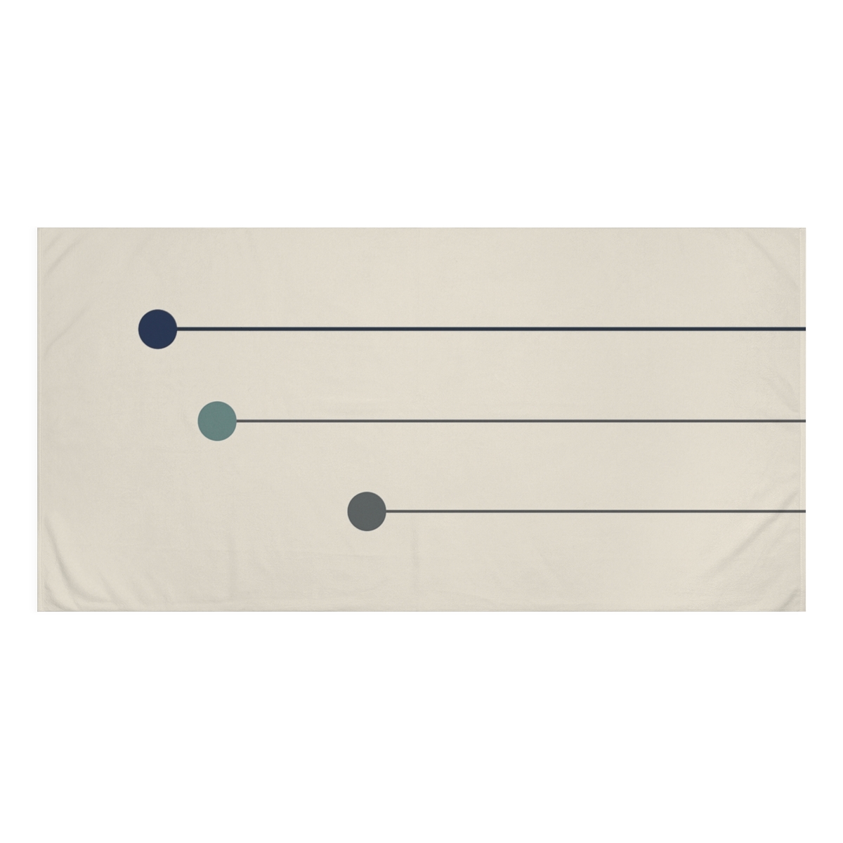 Orbital Line Cascade designer printed towels