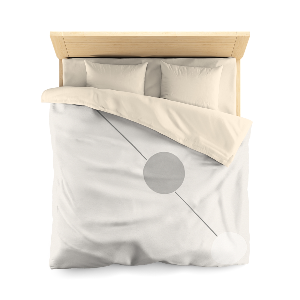 Orbital Triad Alignment designer printed duvets