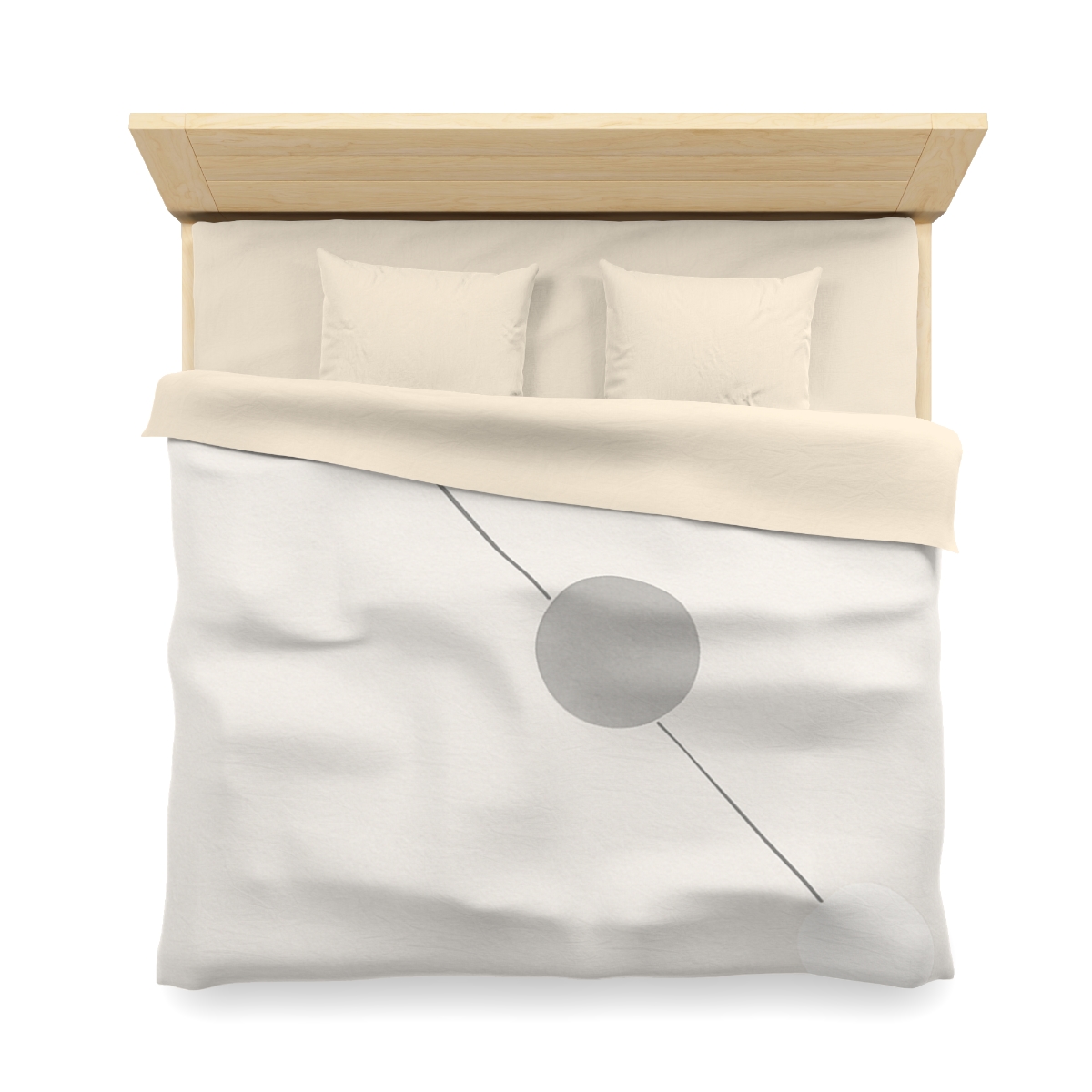 Orbital Triad Alignment designer printed duvets