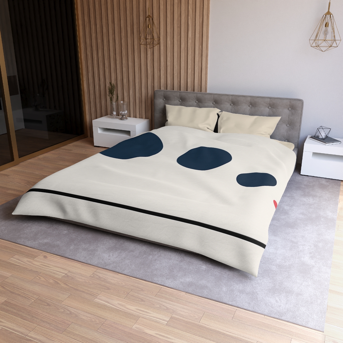 Orbital Triad Over Quiet Line unique patterned duvets