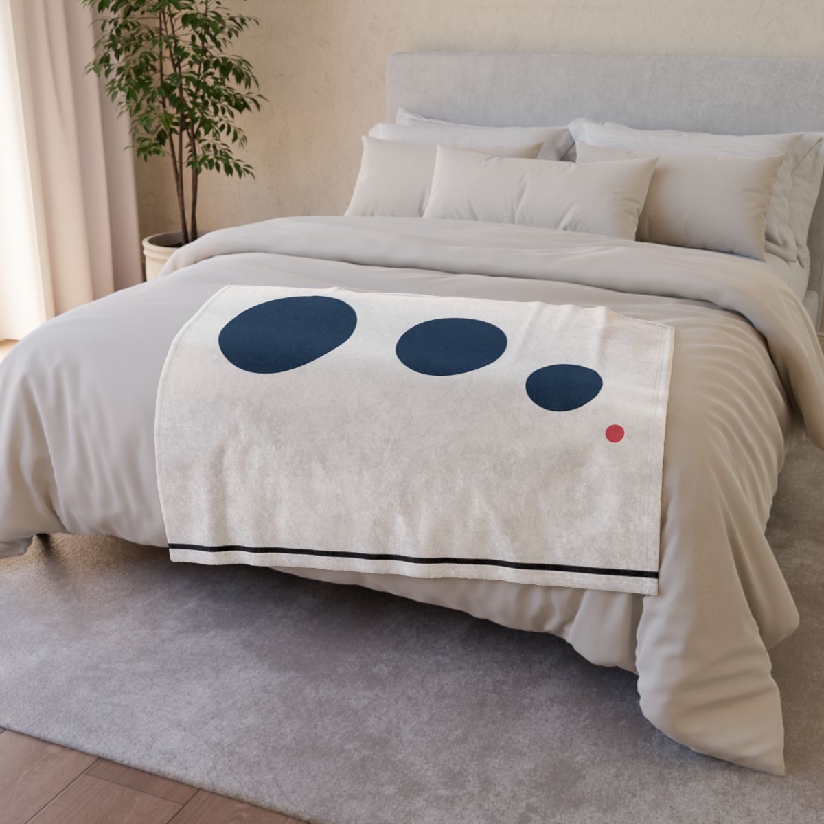 Orbital Triad Over Quiet Line soft fleece blankets