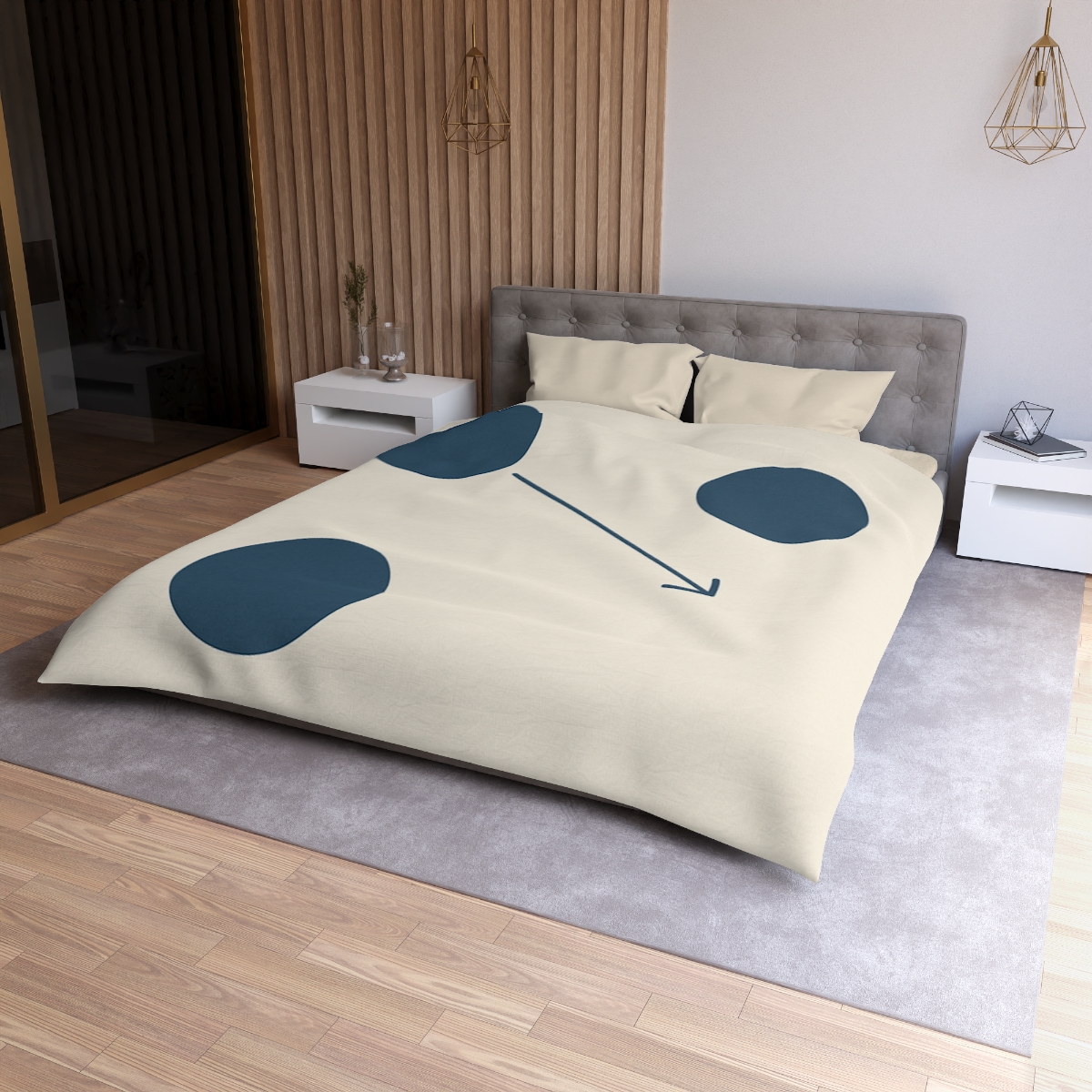 Orbital Triangle Drift personalized bedding duvets