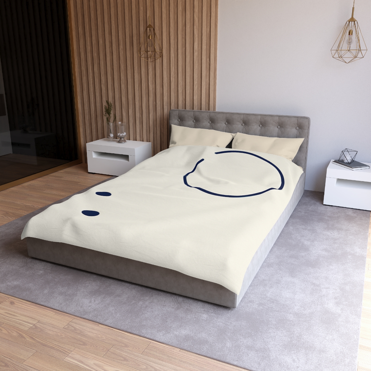 Orbiting Arc And Twin Dots soft comforter duvets