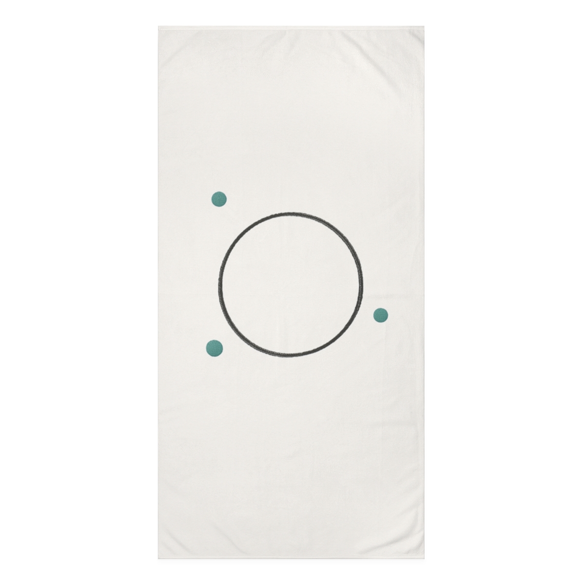 Orbiting Dots Around Quiet Ring designer printed towels