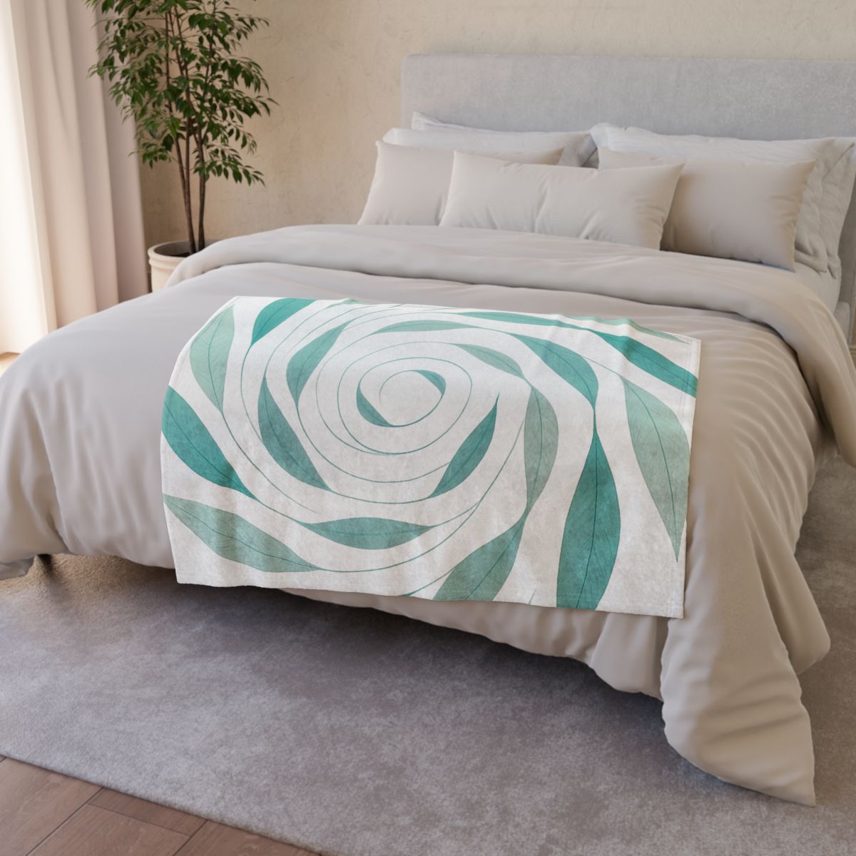 Orbiting Leaf Halo stylish throw blankets