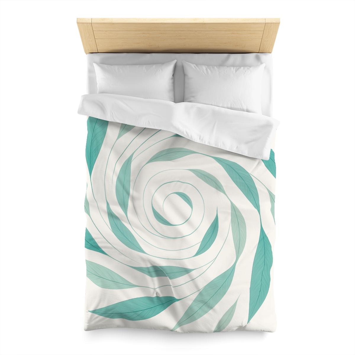 Orbiting Leaf Halo designer printed duvets