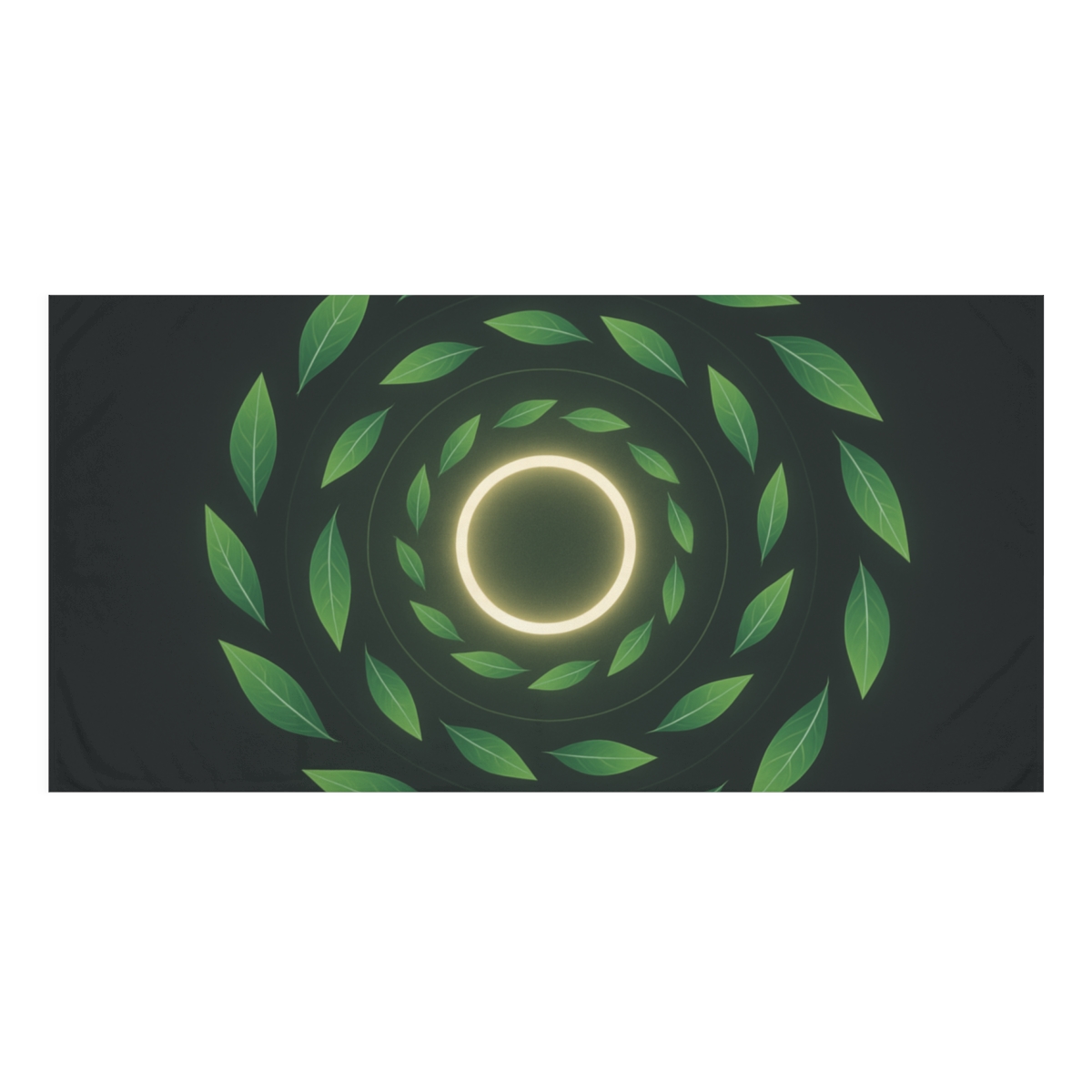 Orbiting Leaf Halo stylish beach towels