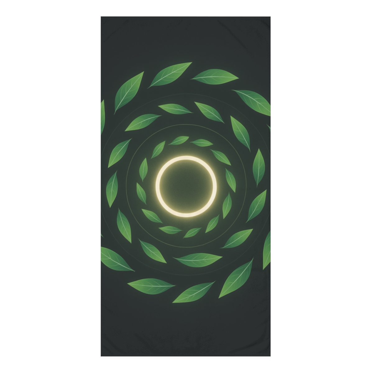 Orbiting Leaf Halo stylish beach towels