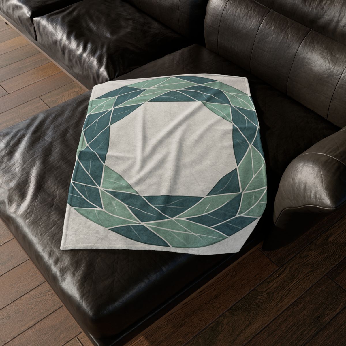 Orbiting Leaf Lattice soft fleece blankets