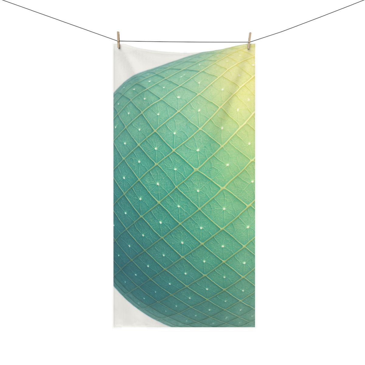 Orbiting Leaf Vein Grid comfortable face towels