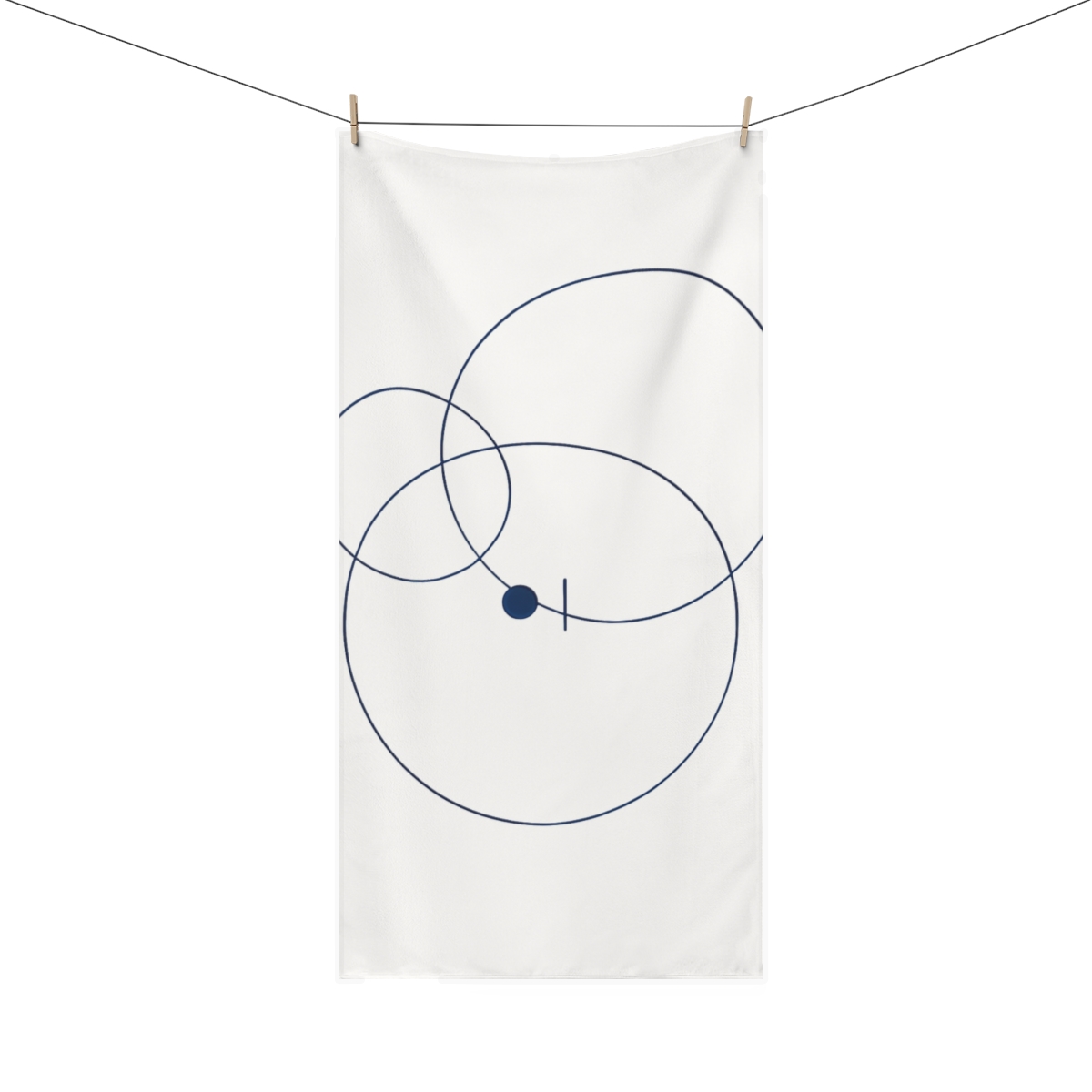 Orbiting Rings Alignment decorative home towelscustom towels