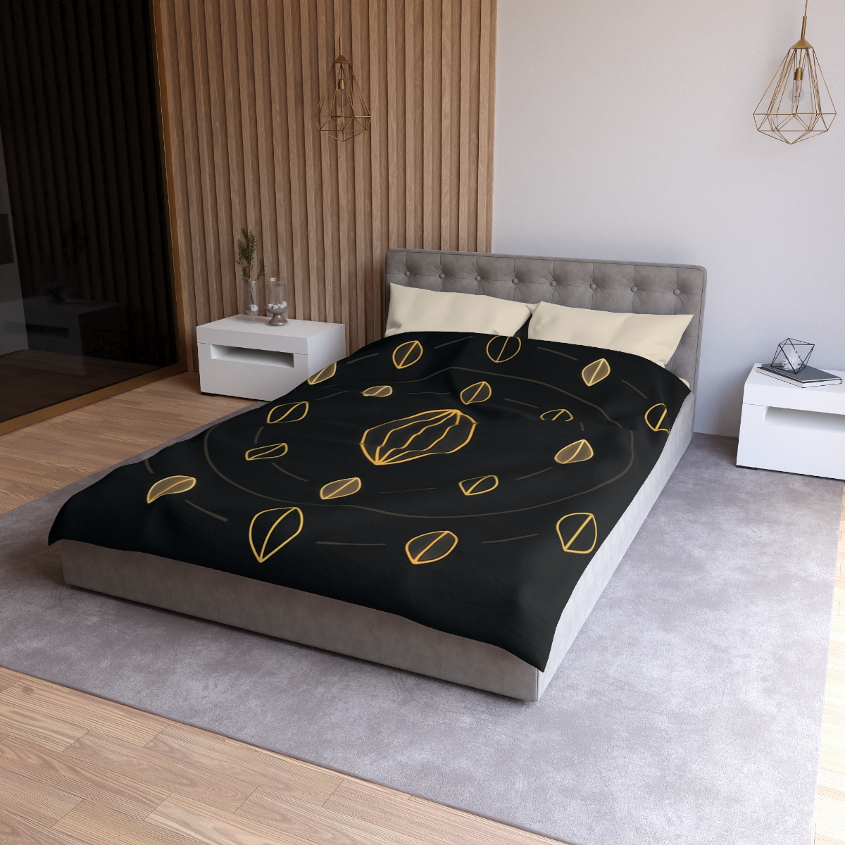 Orbiting Seed Ring Pattern stylish duvet covers