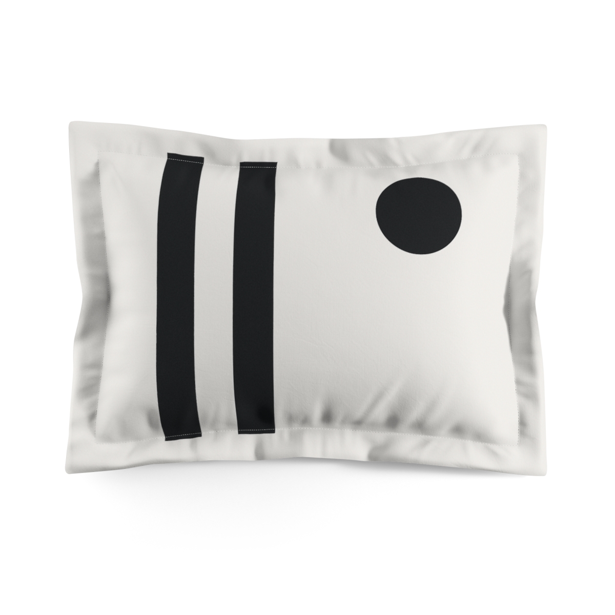 Parallel Bars With Offset Circle designer printed pillows