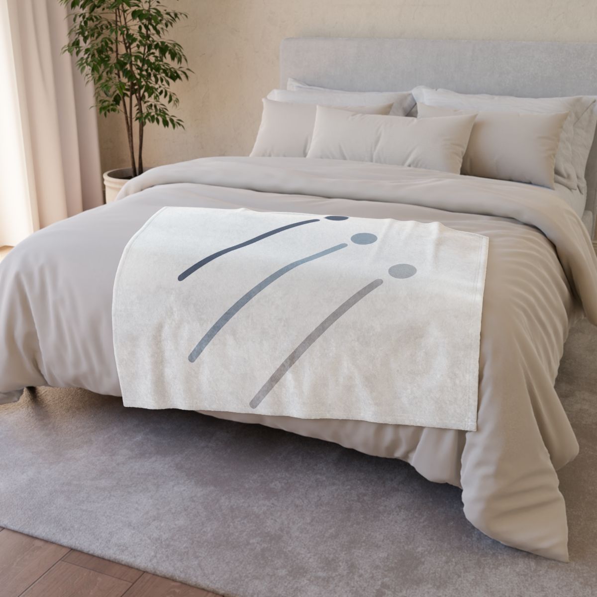 Parallel Comet Paths designer printed blankets