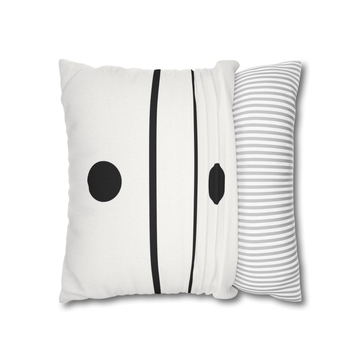Parallel Line Pair with Offset Circles Pillow Cases Pack Of 2
