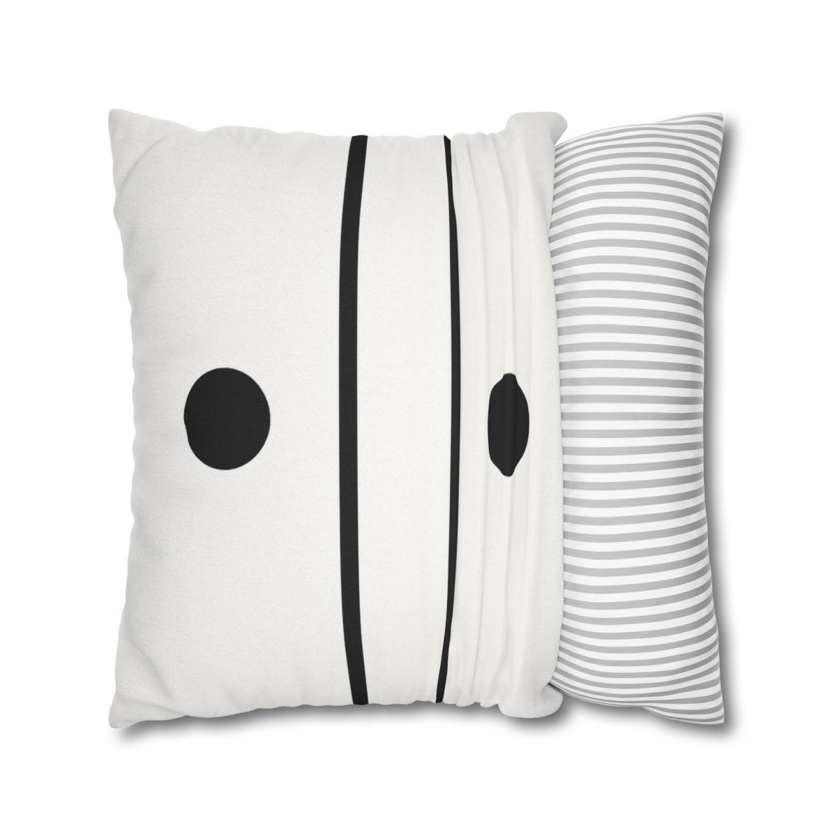 Parallel Line Pair with Offset Circles Pillow Cases Pack Of 2