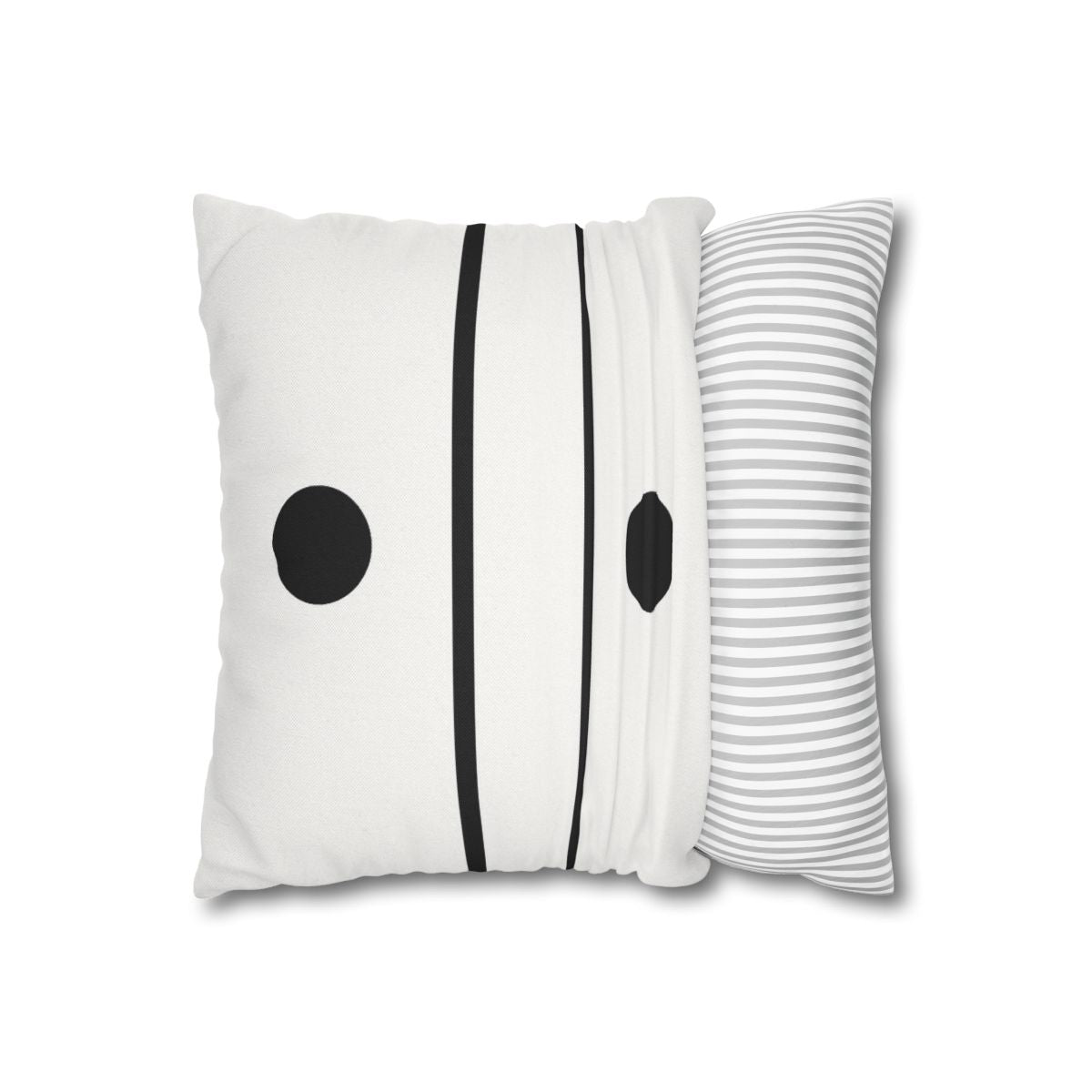Parallel Line Pair with Offset Circles Pillow Cases Pack Of 2