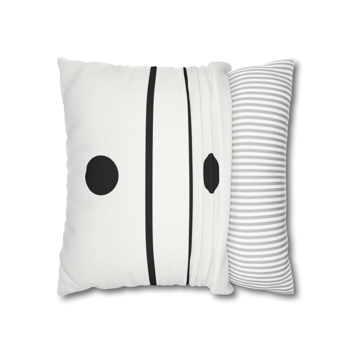 Parallel Line Pair with Offset Circles Pillow Cases Pack Of 2
