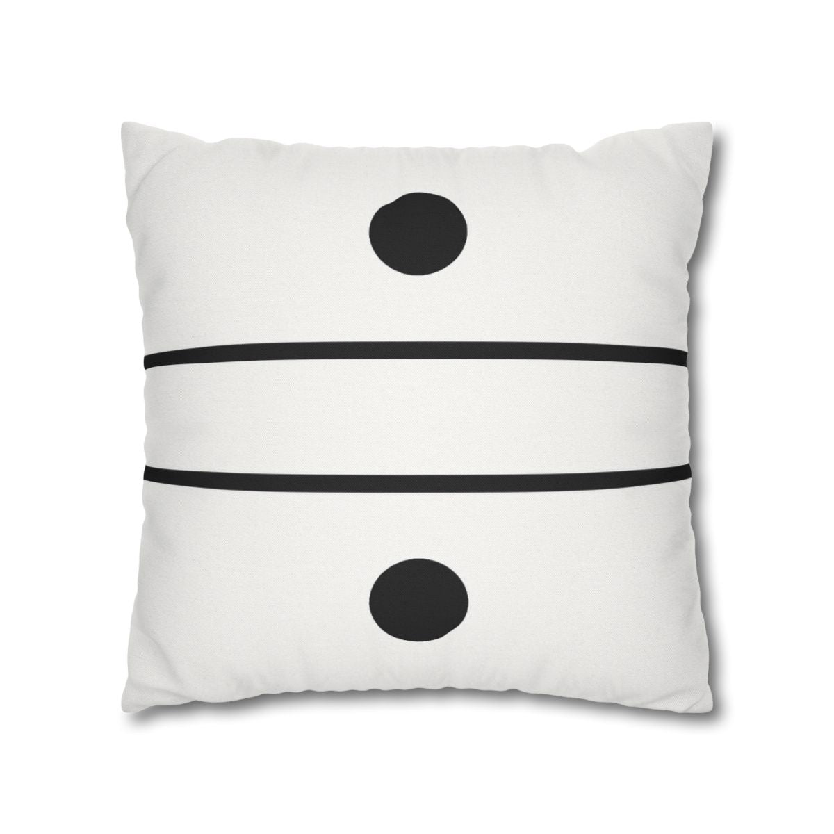 Parallel Line Pair with Offset Circles Pillow Cases Pack Of 2