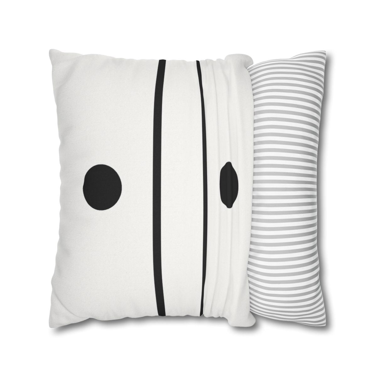 Parallel Line Pair with Offset Circles Pillow Cases Pack Of 2