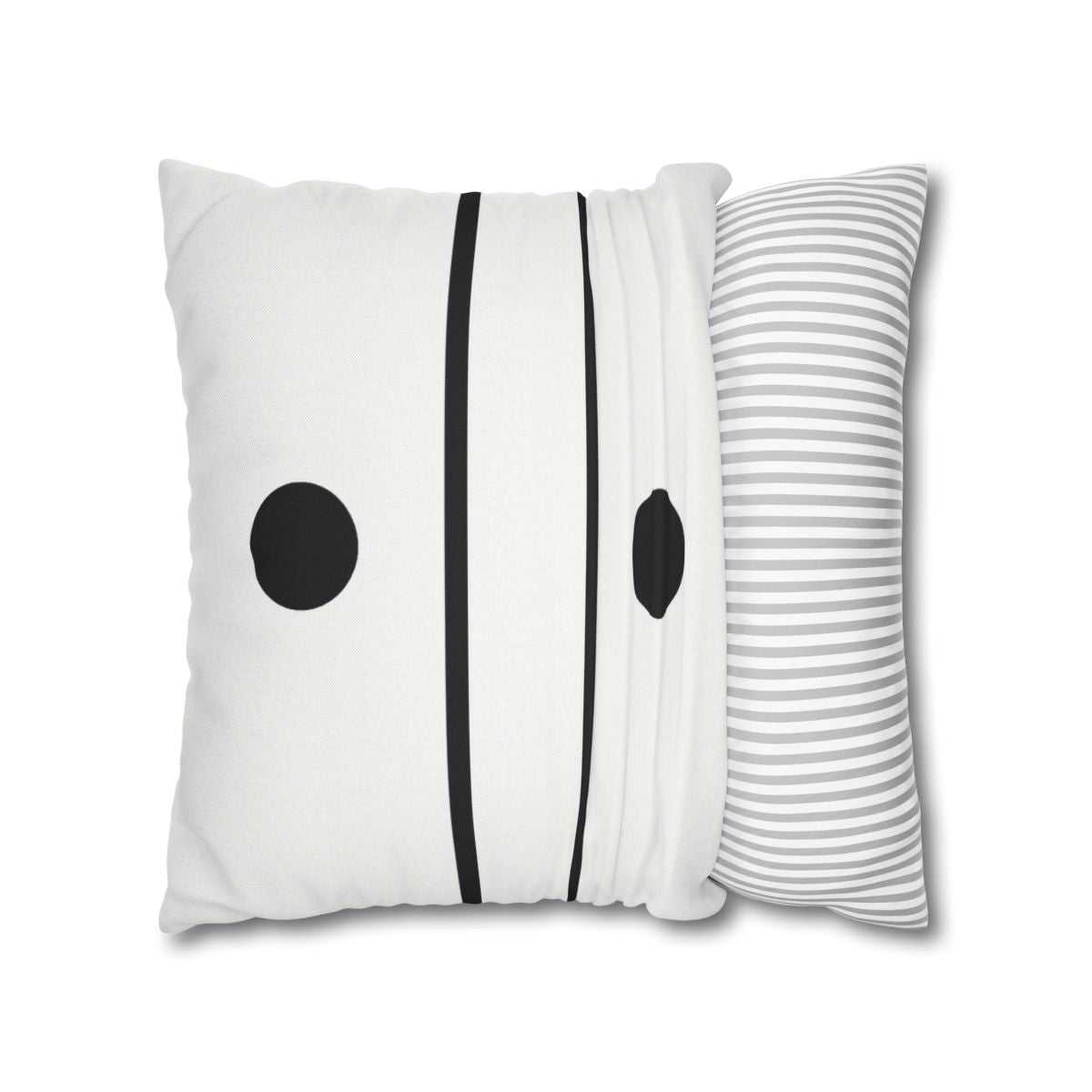 Parallel Line Pair with Offset Circles Pillow Cases Pack Of 2