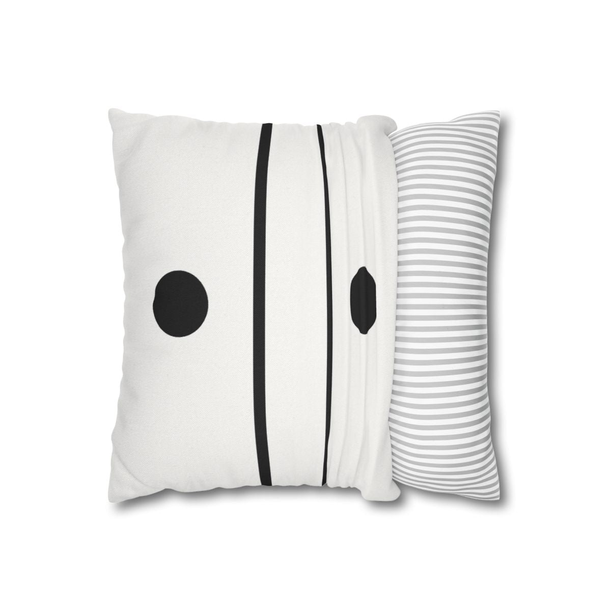 Parallel Line Pair with Offset Circles Pillow Cases Pack Of 2