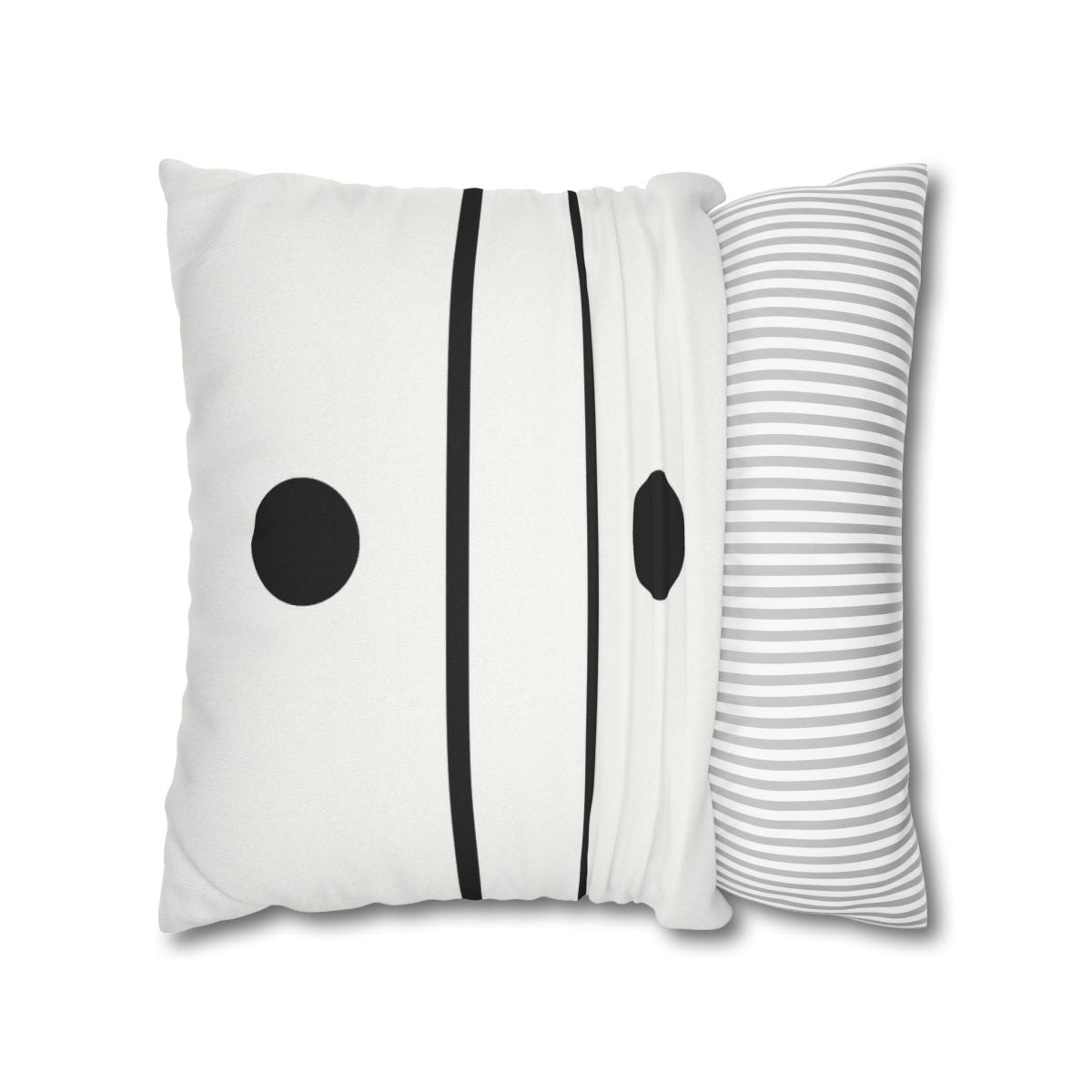 Parallel Line Pair with Offset Circles Pillow Cases Pack Of 2