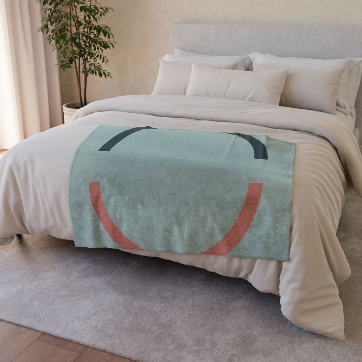 Partial Arc Duo soft fleece blankets