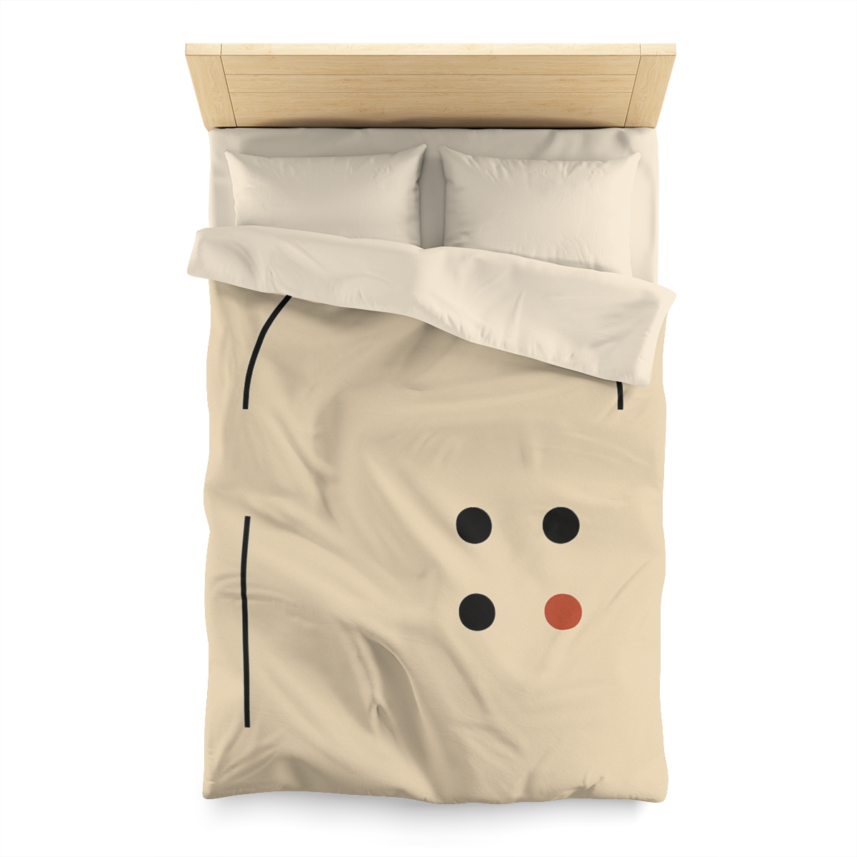 Partial Arc Window Over Dot Grid soft comforter duvets