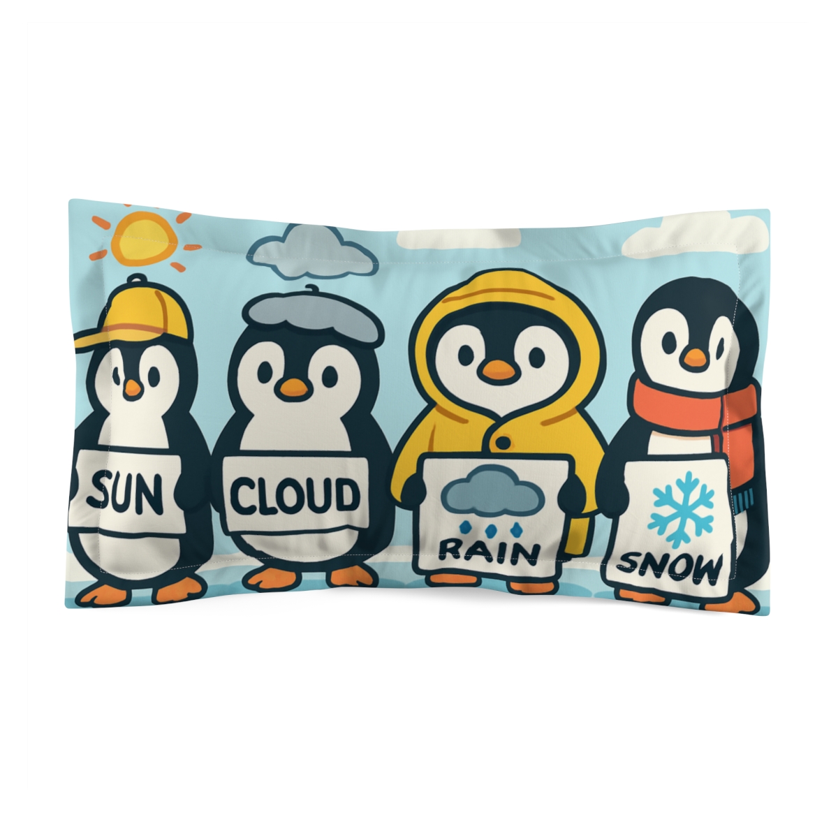 Penguin Weather Parade soft plush pillows