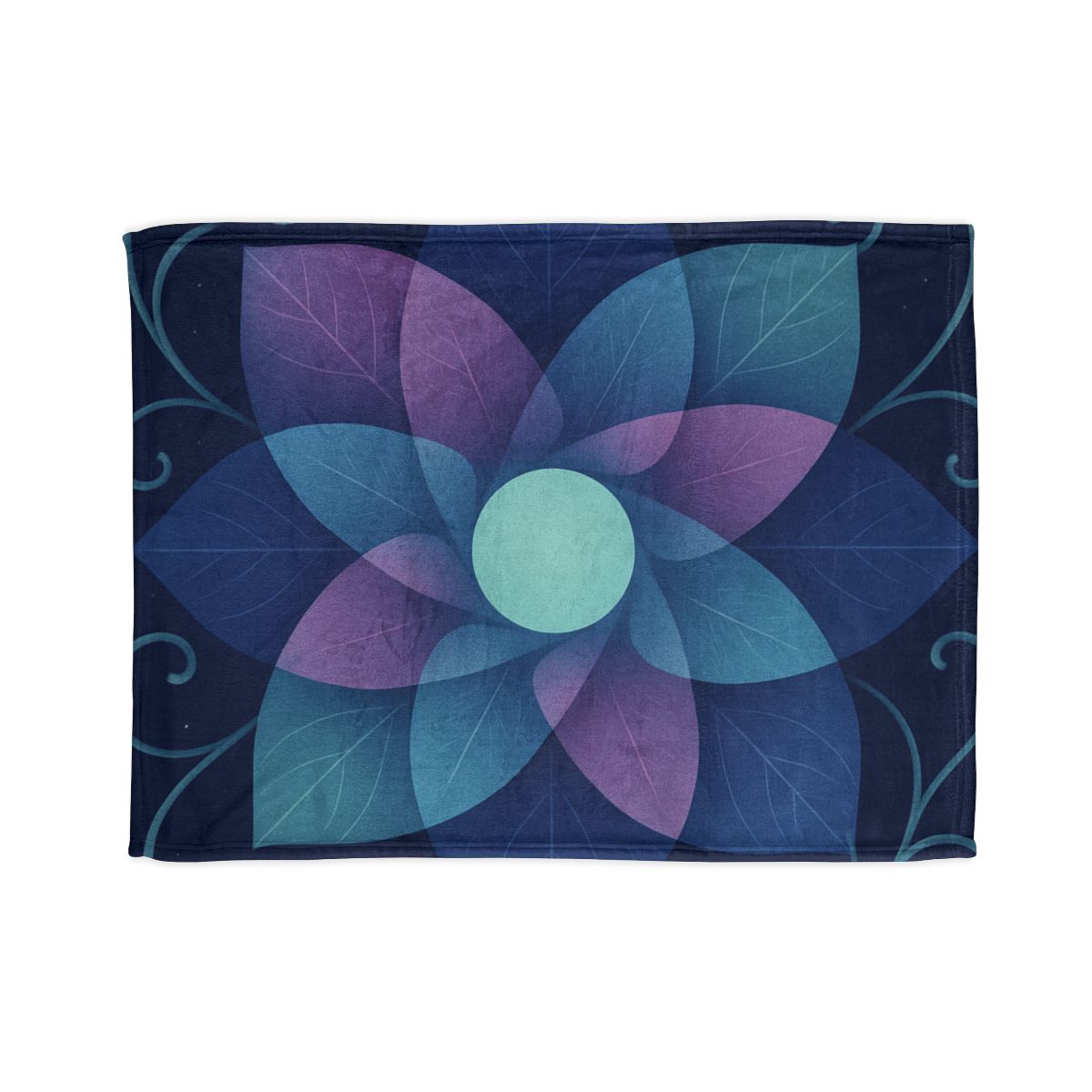 Petal Aperture Kaleidoscope personalized cozy blankets