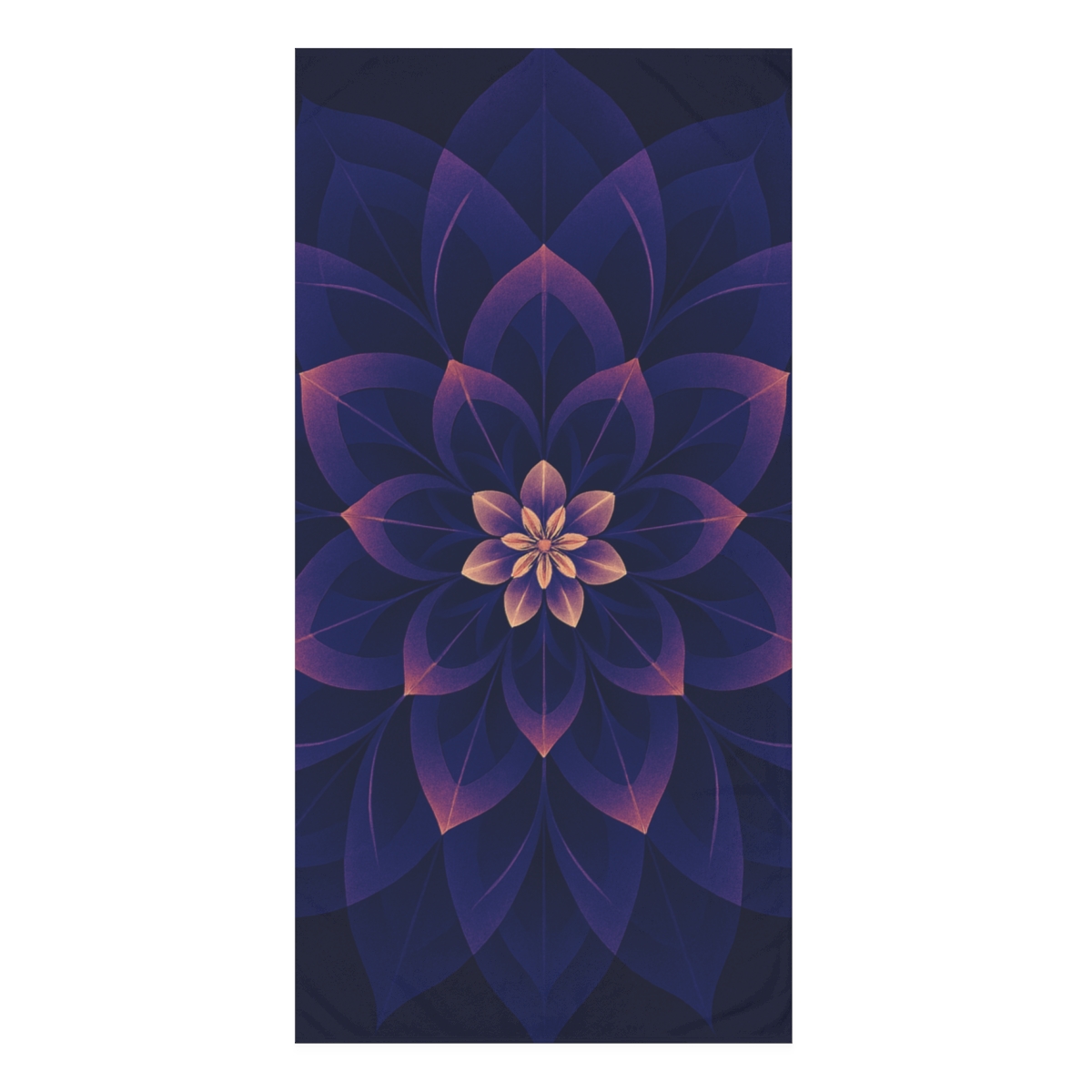 Petal Aperture Kaleidoscope designer printed towels