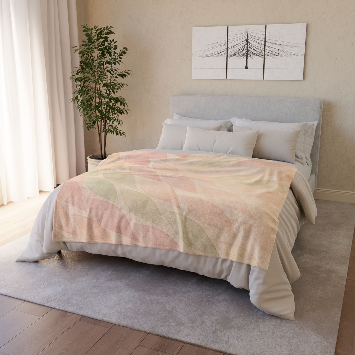 Petal Cascade Ripple warm winter blankets