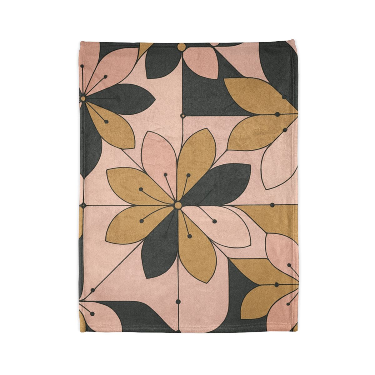 Petal Circuit Mosaic personalized cozy blankets