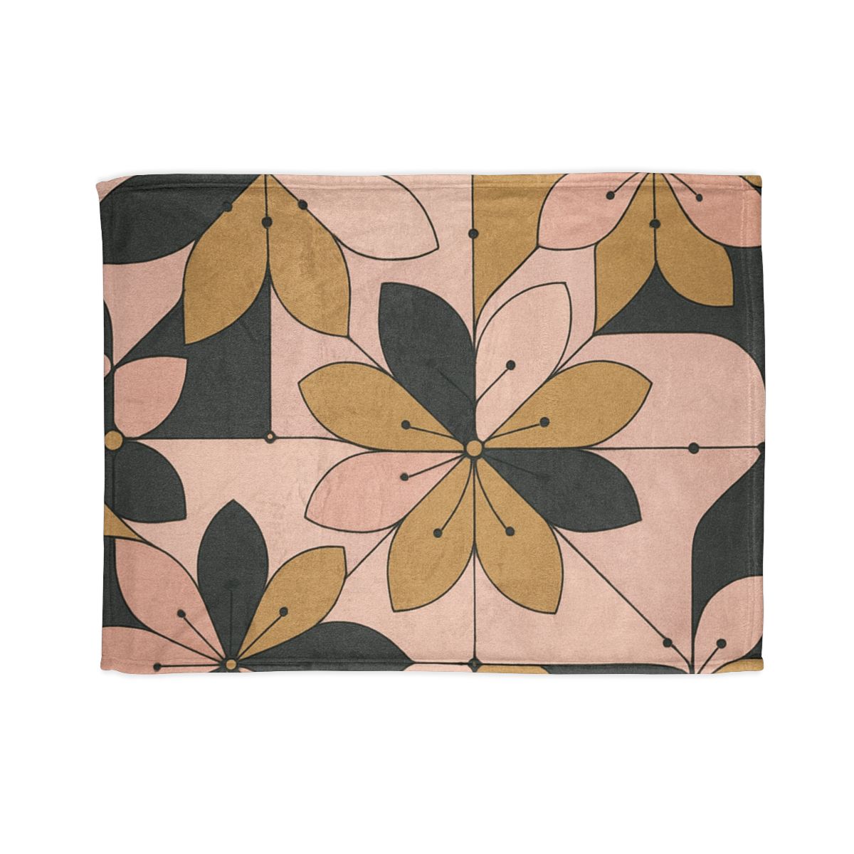 Petal Circuit Mosaic personalized cozy blankets