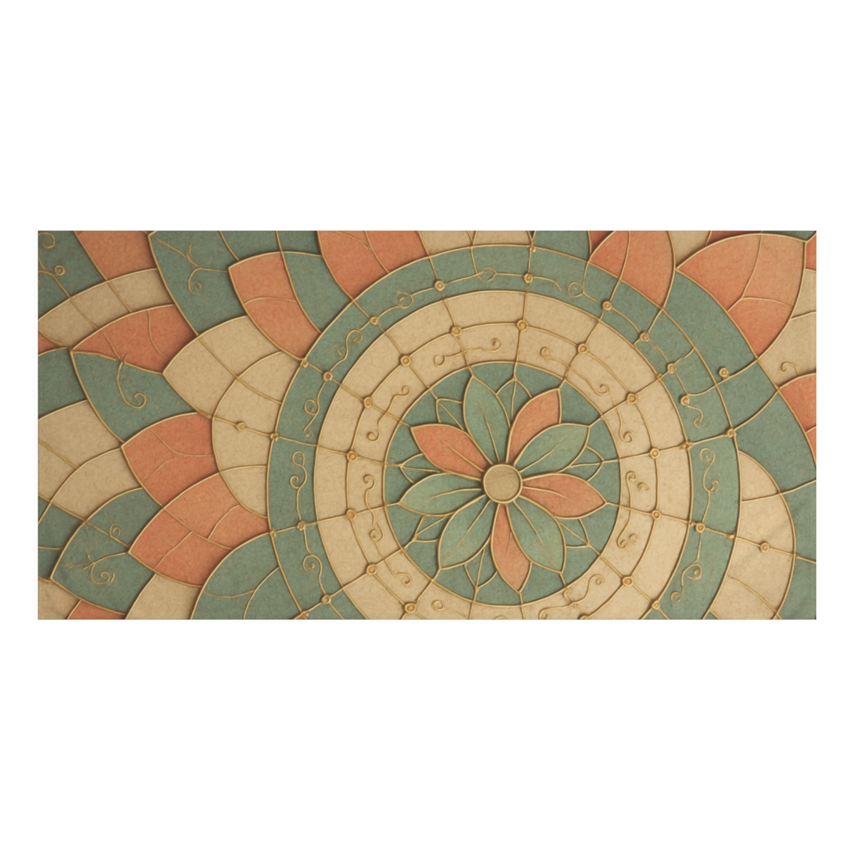 Petal Circuit Mosaic designer printed towels