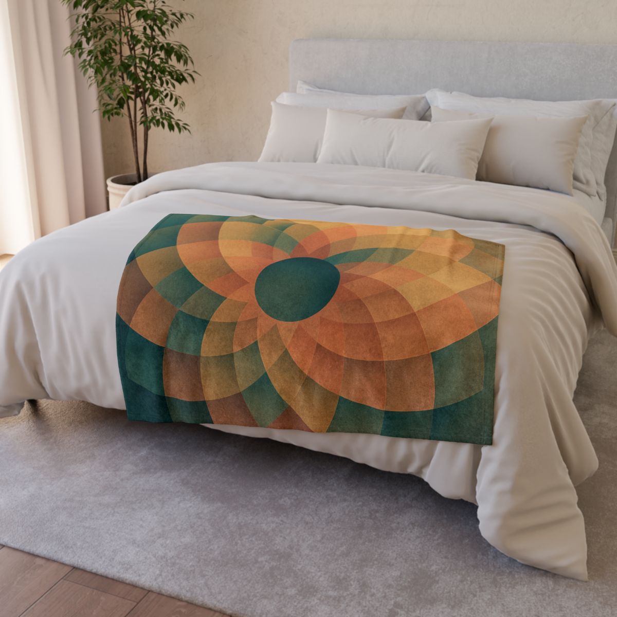 Petal Clockwork Overlay personalized cozy blankets