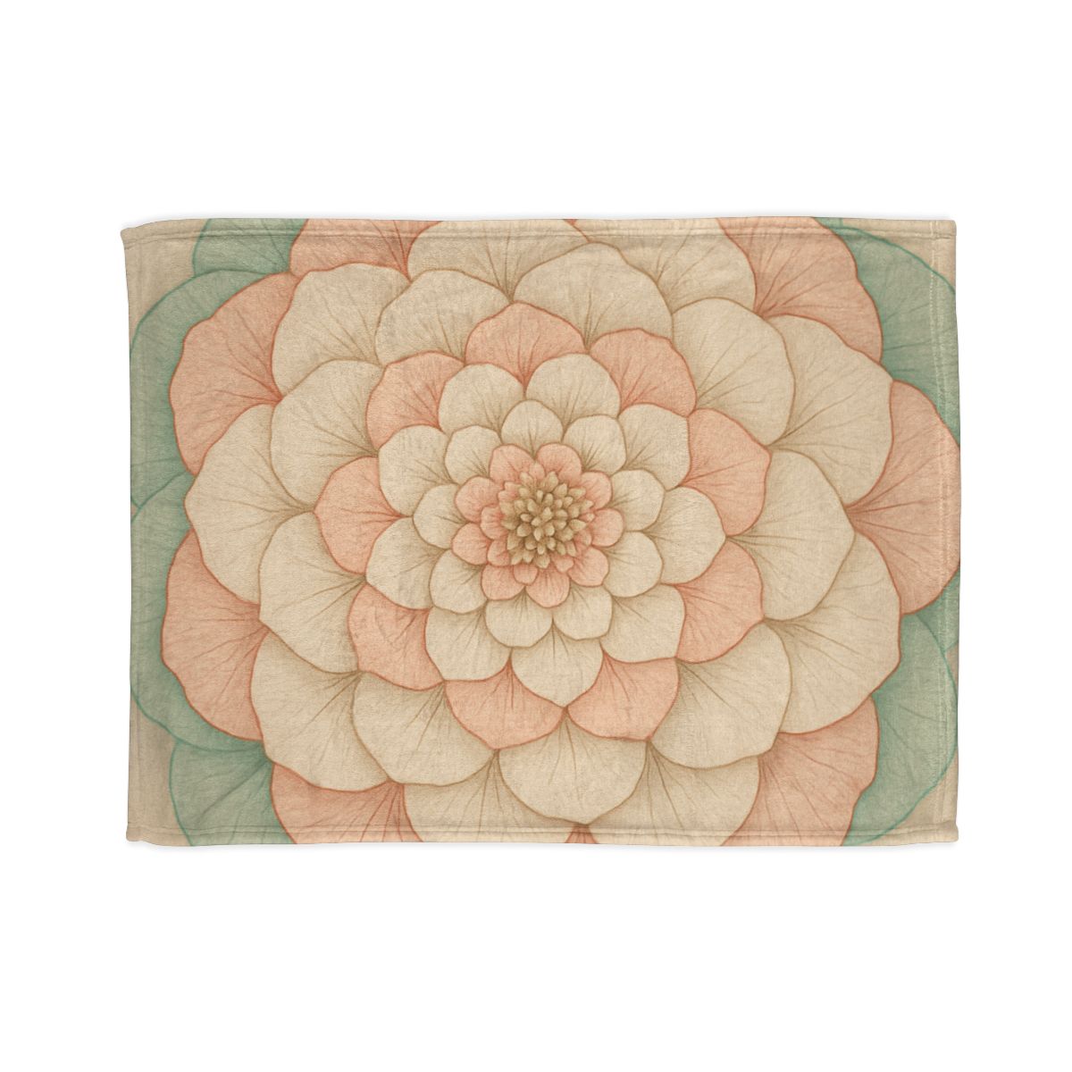 Petal Concentric Echoes decorative home blankets