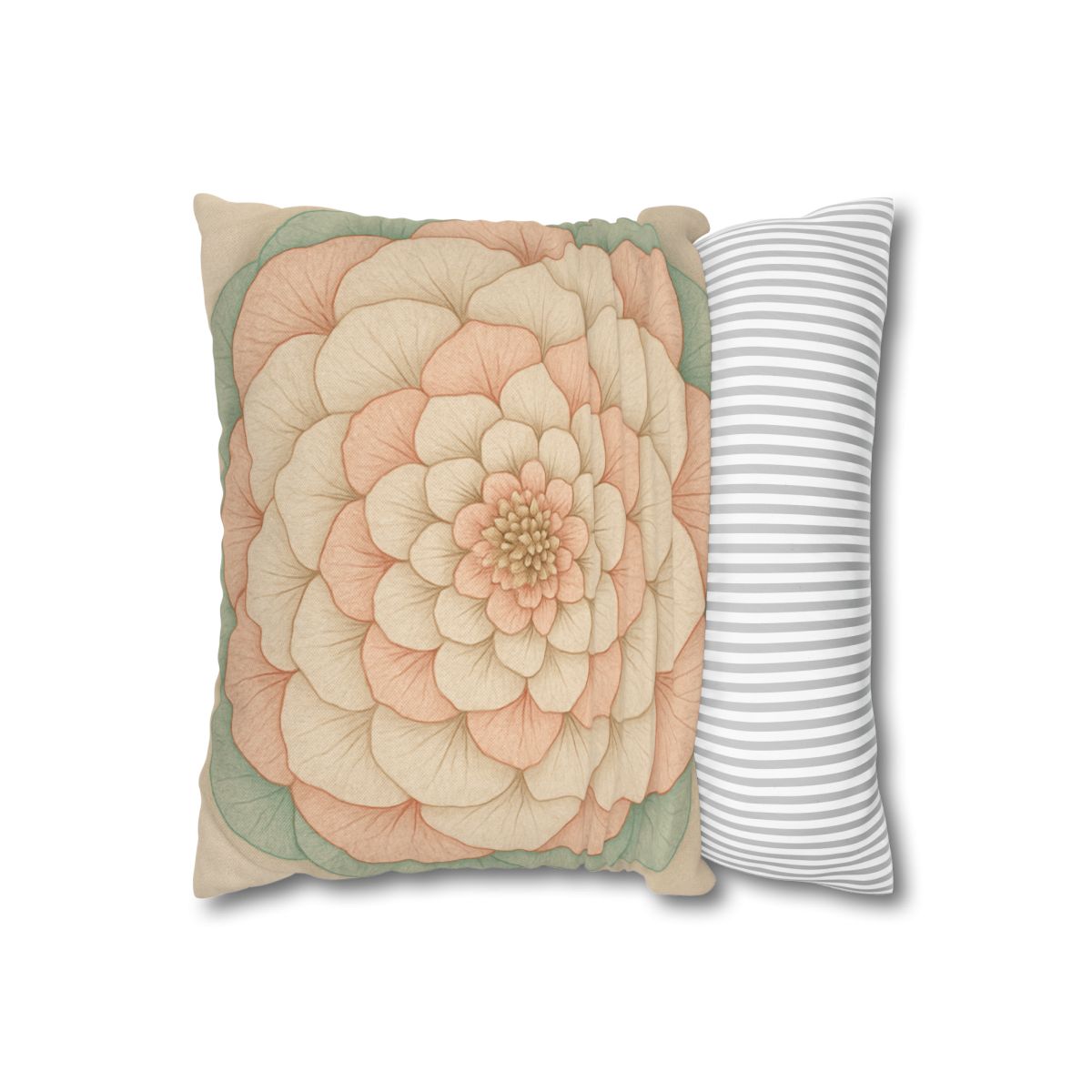 Petal Concentric Echoes soft cotton pillow cases